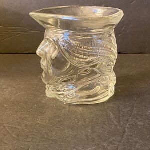 Avon Clear Glass Head-Shaped Container